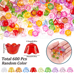 600 Stück transparente Acrylperlen&nbsp;TACR-SP0001-09