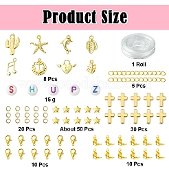 DIY-Armband-Sets aus runden Saatperlen-Perlen aus Glas und Charms aus Legierung&nbsp;DIY-FS0007-19