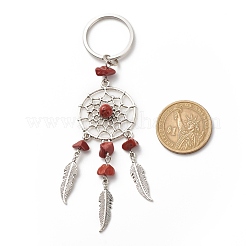 Portachiavi con diaspro rosso naturale&nbsp;KEYC-JKC00346-01