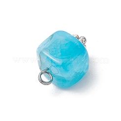 Gefärbte natürliche Achatwürfel-Charms&nbsp;PALLOY-JF03964