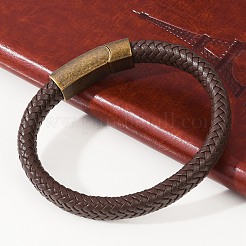 Geflochtene Mikrofaser-Lederbandarmbänder für Frauen und Männer&nbsp;BJEW-D304-06R-02