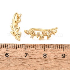 Orecchini a perno in ottone con pavé di zirconi cubici&nbsp;KK-CBAA351-24G-01