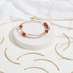 40 pièce de perles tubulaires incurvées en laiton pour accessoires de bracelet&nbsp;KK-PH0012-86A