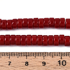 Fili di perline di vetro opaco tinta unita&nbsp;GLAA-N026-3x6mm-06