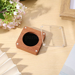 Schmuckverpackungsboxen aus Holz mit transparenten magnetischen Acryldeckeln&nbsp;CON-WH0086-246B