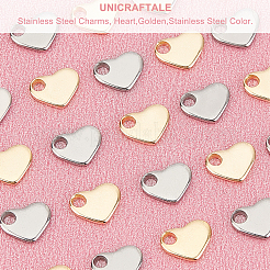 100 Stück 2 Farben 304 Edelstahl-Charms&nbsp;STAS-UN0032-96