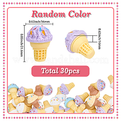30 Stück undurchsichtige Harz-Decoden-Cabochons&nbsp;RESI-SC0036-57
