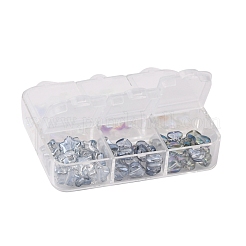 96 pz 6 perle di vetro verniciate a spruzzo trasparenti in stile&nbsp;GLAA-FS0001-20
