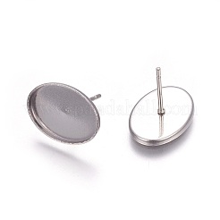 Anlaufgeschützte Ohrstecker aus Edelstahl 304&nbsp;LS-X-STAS-P227-41P