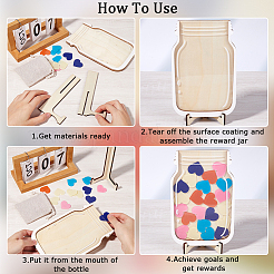 Tableau de récompense en bois bricolage pour les enfants&nbsp;DIY-WH20002-83B
