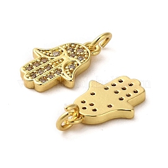 Placage en rack véritables pendentifs en laiton plaqué 18k or véritable&nbsp;KK-B077-04G