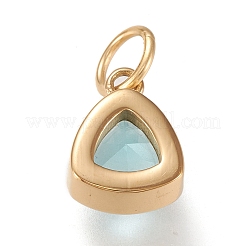 Pendentif en acier inoxydable 304 plaqué sous vide PVD et zircone cubique&nbsp;X-ZIRC-P080-A03