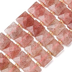Chapelets de perles aux fraises en quartz naturel&nbsp;G-F839-A07-01