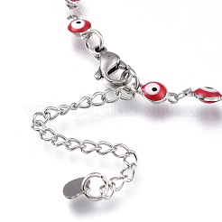 Bracciali a maglie in acciaio inossidabile 304&nbsp;BJEW-M203-04P-A