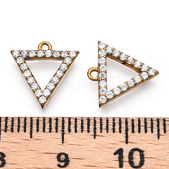 Latón micro pavimenta claro cubic zirconia encantos&nbsp;ZIRC-Q002-150C-NF