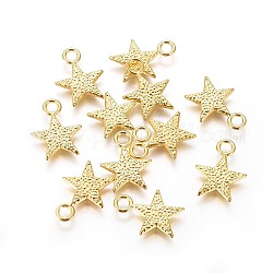 Alloy Pendants, Cadmium Free & Lead Free, Star, Golden, about 20.5mm long, 15mm wide, 2.5mm thick, hole: 4mm