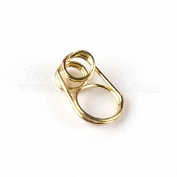 201 направляющее кольцо из нержавеющей стали, рыболовный аксессуар, золотой свет, 6x3.5x2 мм, отверстия : 1.7 mm и 3 мм