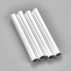 Perlas de tubo de 304 acero inoxidable, plata, 30x3mm, agujero: 2.3 mm