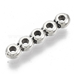 Tibetan Style Alloy Spacer Bars, Cadmium Free & Lead Free, Rectangle, Antique Silver, 17.5x3.5x2.5mm, Hole: 1.4mm, about 2000pcs/1000g