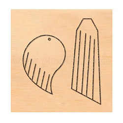 Matrice de découpe de coupe de bois, avec de l'acier, pour bricolage scrapbooking / album photo, carte de papier de bricolage décoratif, Motif géométrique, 10x10x2.4 cm