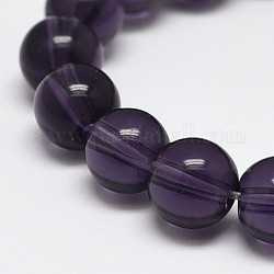 Synthetic Quartz Beads Strands, Imitation Amethyst, Round, Dyed, DarkSlate Blue, 8mm, Hole: 1mm, about 49pcs/strand, 14.3inch