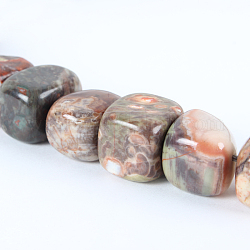 Natural Gemstone Agate Cuboid Bead Strands, 13~15x8~10x8~10mm, Hole: 1mm, about 34~39pcs/strand, 15.35 inch