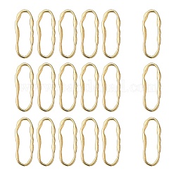 Lega di rings collega, ovale, oro chiaro, 34.5x13x2.5mm, diametro interno: 30.5x8mm