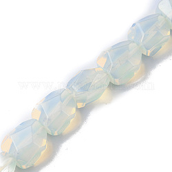 Chapelets de perles d'opalite, facette, pépites, 16~17x11~13x11~13mm, Trou: 1.5mm, Environ 13 pcs/chapelet, 8.46~8.58 pouce (21.5~21.8 cm)
