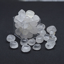 Natürlichem Quarz-Kristall-Perlen, getrommelt Stein, Heilsteine, für Reiki-Heilkristalle, Chakra-Ausgleich, Hälfte gebohrt, Nuggets, 11~18x14~21x11~16 mm