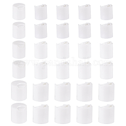 Benecreat 30 Stück PP-Ersatz-Kunststoff-Presskappen, Weißer Scheibenverschluss in 3 Größe, Spender für Lotionsflaschen, für Quetschflaschen, Halsdurchmesser 0.7/0.8/1,410 cm, Gewindetyp [3]