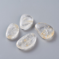 Natürlichem Quarz-Kristall-Perlen, Bergkristall, getrommelt Stein, Heilsteine für den Ausgleich eines Chakras, Kristalltherapie, kein Loch / ungekratzt, Nuggets, 7 mm