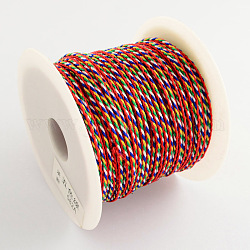 Cuerda de nylon trenzado para la toma de nudo chino, colorido, 2.5mm, alrededor de 49.21 yarda (45 m) / rollo