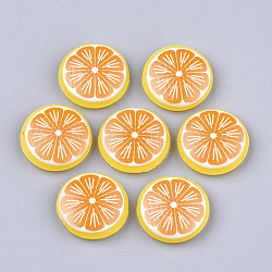 ПВХ пластиката кабошонов, лимон, плоско-круглые, желтые, 19x5 мм
