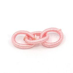 Loop di catene portacavi in seta fatte a mano, roso, 9.8~12x6.8~8.5x2mm, 25~27 pollice