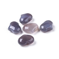 Натуральный серый агат сердце любовь камень, карманный пальмовый камень для балансировки рейки, 20x25x11~13 мм