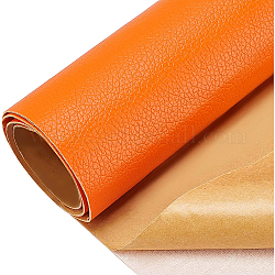Patch de réparation en cuir adhésif benecreat 60 x 30 cm pour siège de voiture meubles pour canapés (orange, 0.8 mm d'épaisseur)