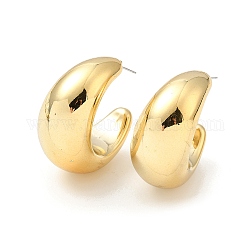 Arch Acrylic Stud Earrings, Half Hoop Earrings with 316 Surgical Stainless Steel Pins, Golden Plated, 40x19mm