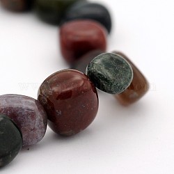 Natural Indian Agate Bead Strands, Nuggets, 10~22x5~14x4~11mm, Hole: 1mm, about 15.7inch