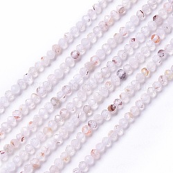 Natural Quartz Crystal Beads Strands, Faceted, Round, 2~2.5mm, Hole: 0.5mm, about 182pcs/strand, 15.35 inch(39cm)