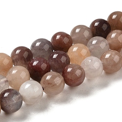 Chapelets de perles aux fraises en quartz naturel, ronde, 8~8.5mm, Trou: 1.2mm, Environ 44 pcs/chapelet, 14.76'' (37.5 cm)