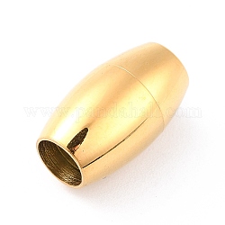 Chapado de iones (ip) 304 cierres magnéticos de acero inoxidable con extremos para pegar, bala, dorado, 18x10.5mm, agujero: 6 mm