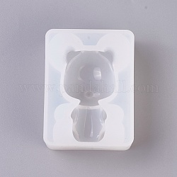 Silicone Molds, Resin Casting Molds, For UV Resin, Epoxy Resin Jewelry Making, Bear, White, 72x54x29mm