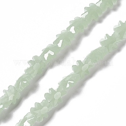 Galvanisieren Glasperlen, facettiert, Bär, dunkles Seegrün, 8.5x9.5x4 mm, Bohrung: 1 mm, ca. 80 Stk. / Strang, 25.20 Zoll (64 cm)