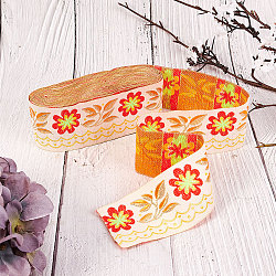 Gorgecraft 1 paquete 7 m de largo cinta jacquard bordada floral adorno tejido vintage 2 pulgadas de ancho tela para adornos suministros de artesanía (peachpuff)