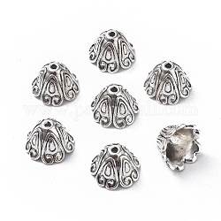 Tibetan Style Alloy Bead Caps, Cadmium Free & Lead Free, Antique Silver, 15x11mm, Hole: 2mm, Inner Diameter: 10mm, about 460pcs/1000g