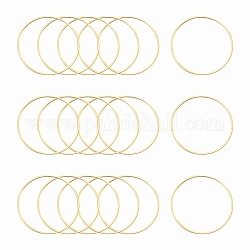 Messing Verbinderring, langlebig plattiert, runden Ring, echte 24 Karat vergoldet & Edelstahl Farbe, 40x1 mm, Innendurchmesser: 38 mm