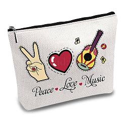 12 # sac en coton-polyester, sac de course, rectangle, motif de coeur, 18x25 cm