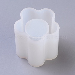 DIY Brush Pot Silicone Molds, Resin Casting Molds, For UV Resin, Epoxy Resin Jewelry Making, Flower, White, 62x64x57mm