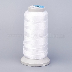 Polyesterfaden, für benutzerdefinierte gewebt Schmuck machen, weiß, 1.2 mm, ca. 170 m / Rolle