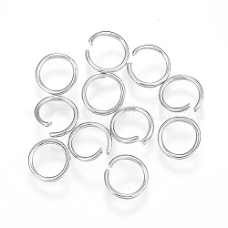 304 Edelstahl Ringe springen, offene Ringe springen, Edelstahl Farbe, 18 Gauge, 8x1 mm, Innendurchmesser: 6 mm